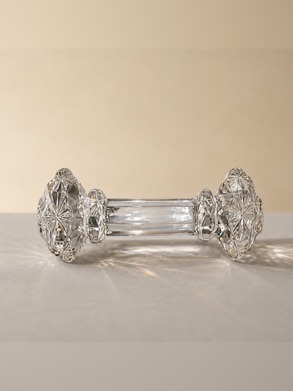 Vintage Cutglass Clear Glass Knife Rest